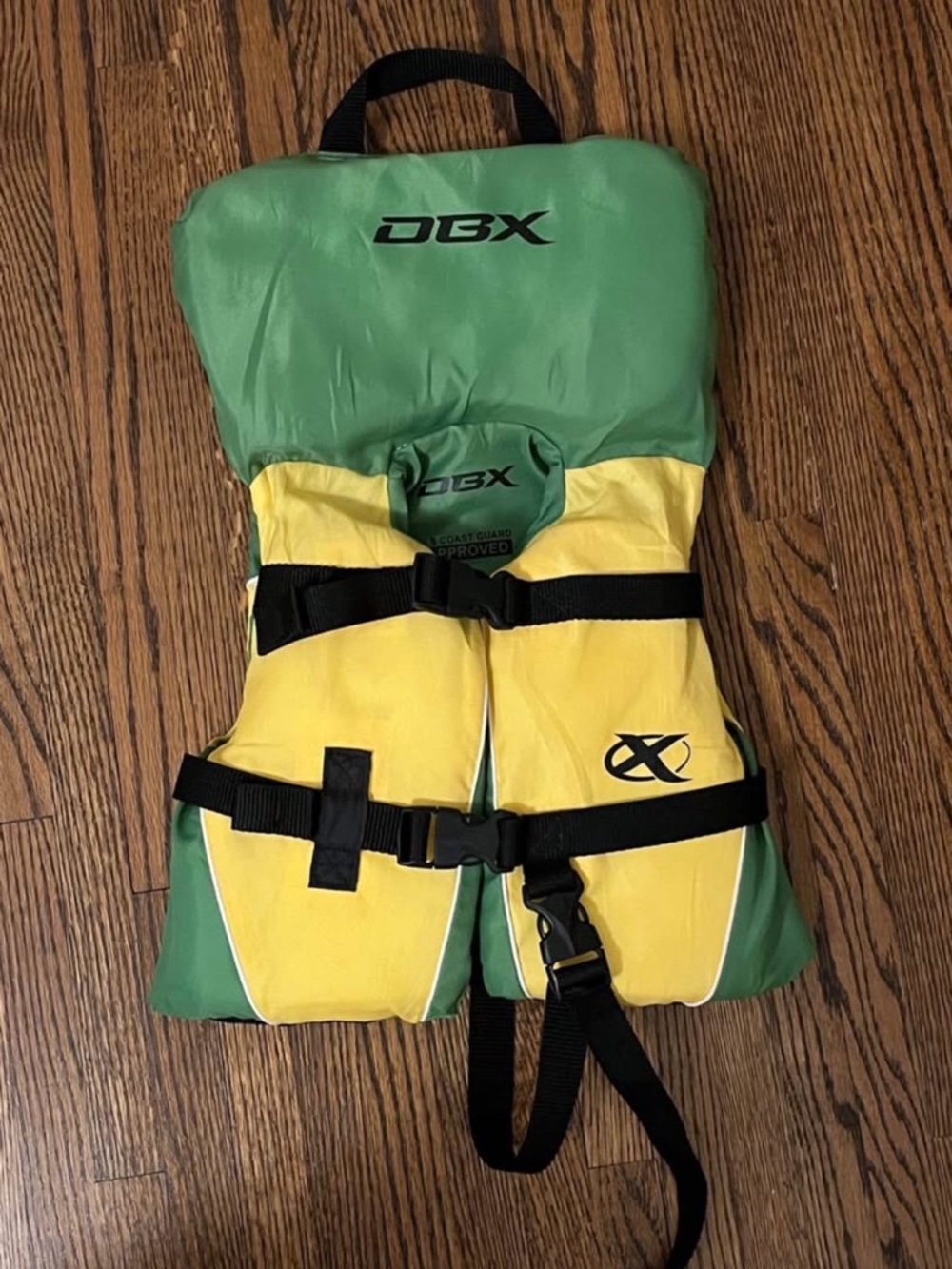 DBX Kids Green and Yellow Swim Bib Life Jacket